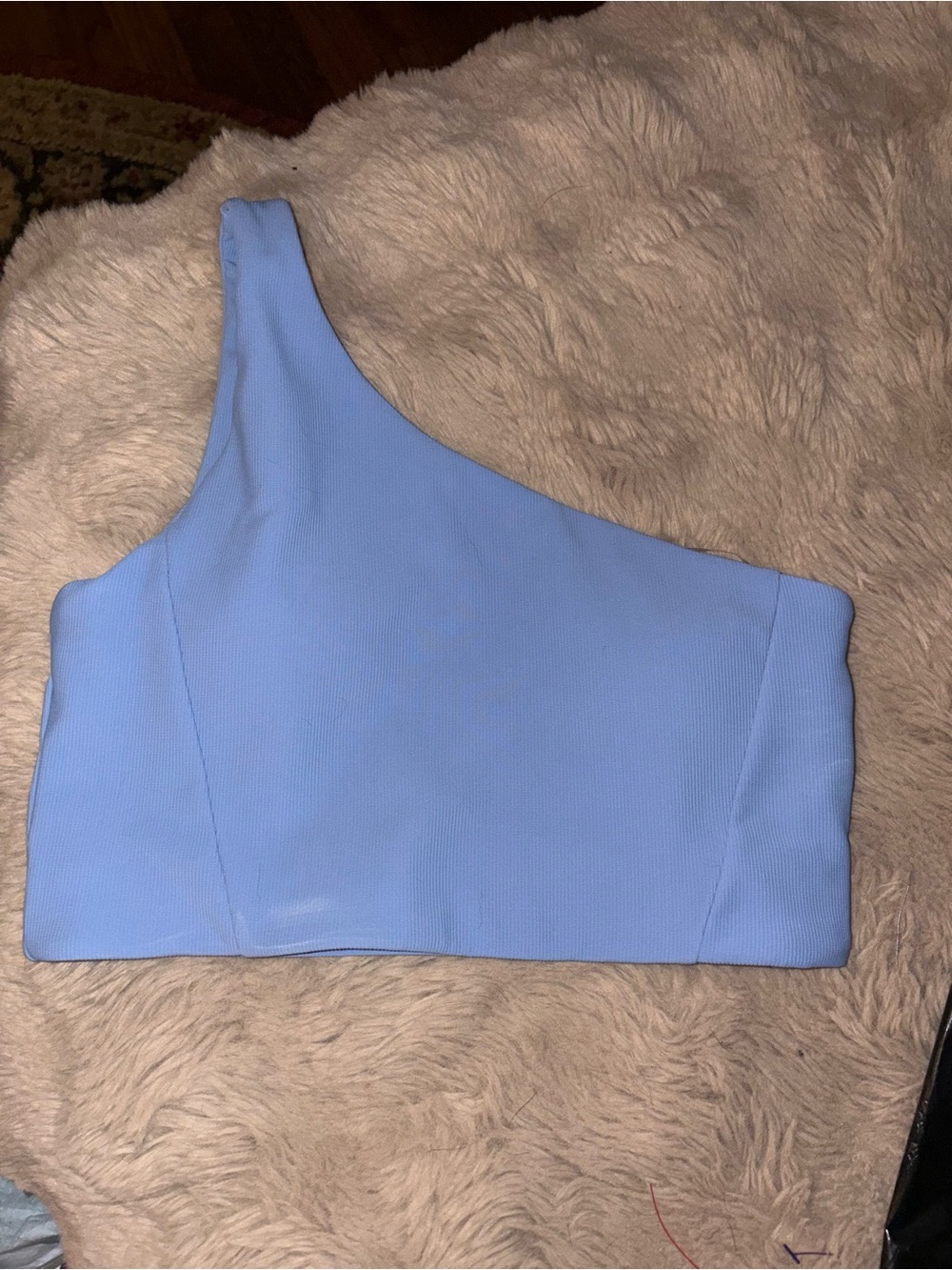 WILO One-Shoulder Light Blue Women's Sports Bra